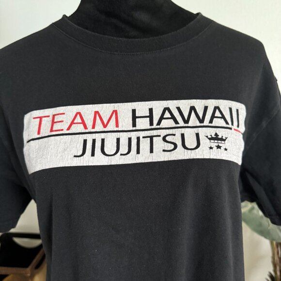 Team Hawaii Jiujitsu Women's Size Medium T-Shirt Black Crew Neck Shortsleeve - Picture 3 of 5